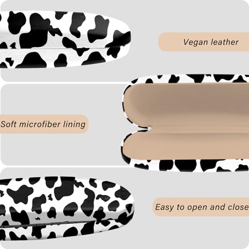 Image of Eyeglasses Case Hard Shell Protective Case for Glasses Eyeglass Box with Cleaning Cloth for Girls Women Cute Aesthetic