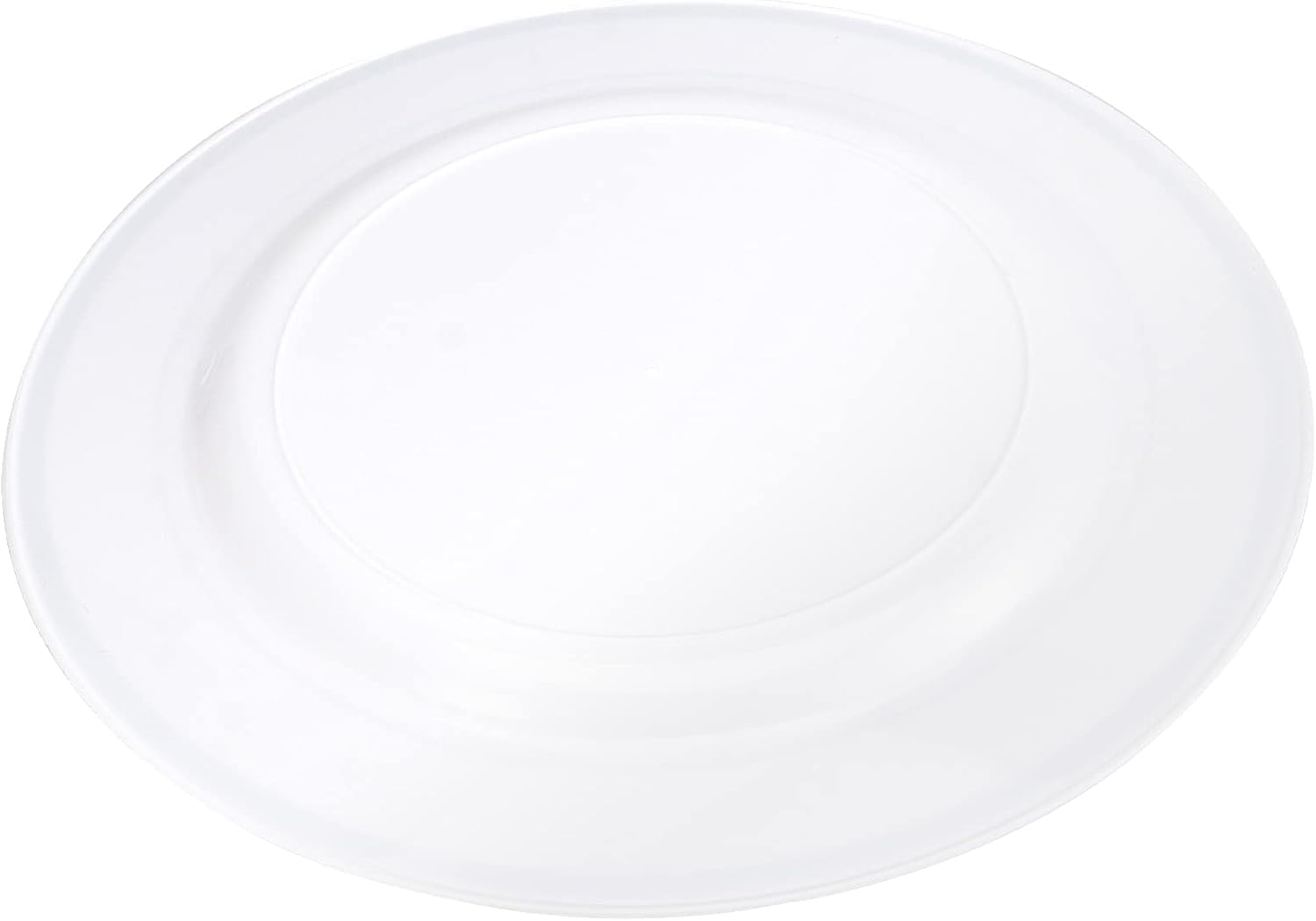 SEUNMUK Lot de 50 assiettes à manger en plastique de qualité supérieure de 18,5 cm avec bord doré, assiettes réutilisables en plastique multi-usage pour dessert, soupe, salade, mariages et fêtes