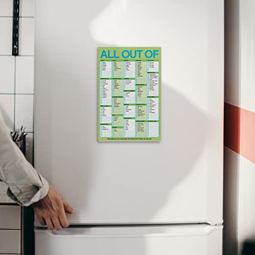 Bloc-notes liste de courses magnétique à cocher Knock Knock de 15x23 cm