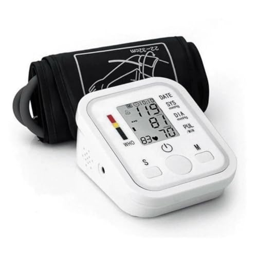 Medidor de Pressão Arterial Digital Automático de Braço Aparelho Portátil Detecta Hipertensão, Arritmia, e Batimentos Irregulares, Monitor Inteligente com Tela LCD Grande, Memória para Leituras