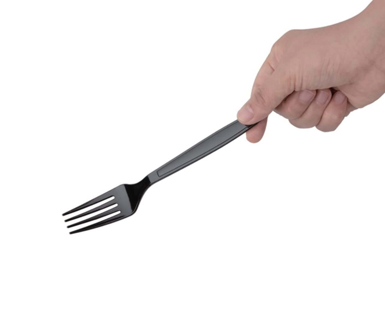 Lot De 50 Fourchettes Réutilisables, Noires, Réutilisables