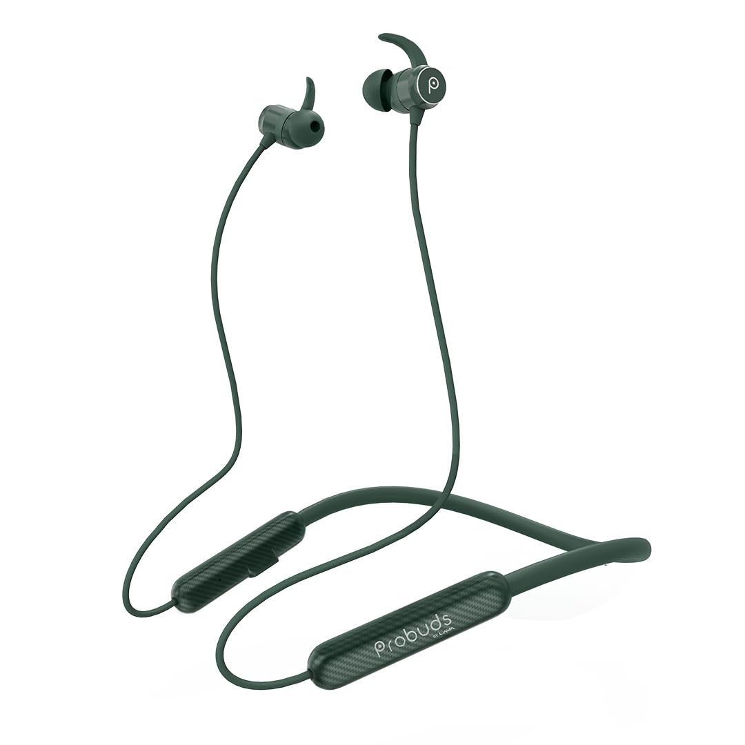Probuds N41 Wireless Bluetooth Neckband (with Mic) | 35+ hrs Playtime | ENC | 12 hrs Fast Charge in 10 mins | Water Resistant (IPX6) | BT V5.3 | 50ms Low Latency | Dual Device Pairing (Forest Green) (B0CWLB76XD) Amazon Price History, Amazon Price Tracker
