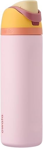 Owala FreeSip Insulated Stainless Steel Water Bottle with Straw for Sports and Travel, BPA-Free, 24 Ounce, Candy Store