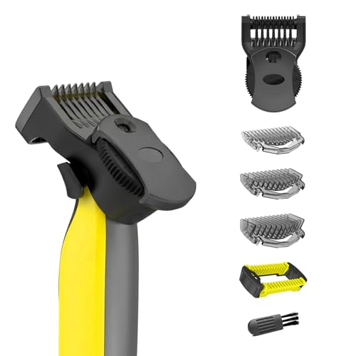 14-in-1 Adjustable Guides Comb Compatible with OneBlade QP2520 QP2530 QP2620 QP2630 QP2724 QP2834 Includes 0.4-10mm Adjustable Comb 1/3/5mm Guards and Body Comb Replacement Trimmer Guard Attachment