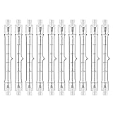 Jaenmsa R7S Halogen Leuchtmittel 118mm 200W 230V, 10er Pack Halogenstab R7S 118mm, Halogen Birne r7s Dimmbar Halogenstablampe für baustrahler, Arbeit Landschaftsbeleuchtung,Wohnzimmerleuchten