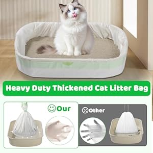 30 Litter Box Liners Jumbo 3MIL Thicken Cat Litter Bags Tear Resistant Litter Liners Heavy Duty Cat Pan Liners Extra Large Kitty Litter Box Bag Disposable Cat Supplies for Easy Cleanup 37" x 18" 30 Litter Box Liners Jumbo 3MIL Thicken Cat Litter Bags Tear Resistant Litter Liners Heavy Duty Cat Pan Liners Extra Large Kitty Litter Box Bag Disposable Cat Supplies for Easy Cleanup 37 x 18