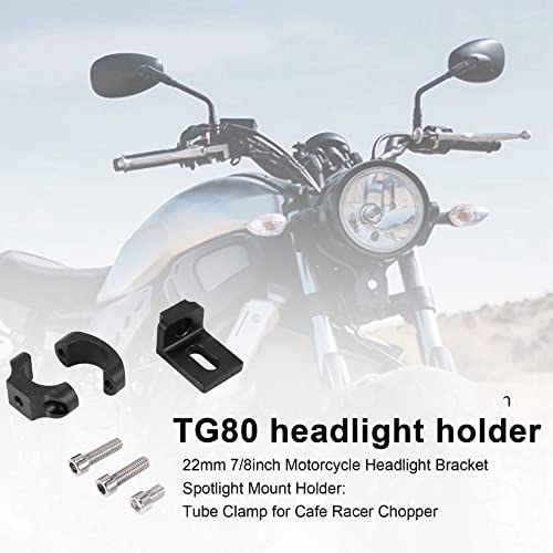 Kopinma Lenkerhalterung Universal Lenker Halter 22Mm 7/8 Motorrad Scheinwerfer Halterung TG80 Scheinwerfer-Festregal Lenker Rohr Schelle für Cafe Chopper
