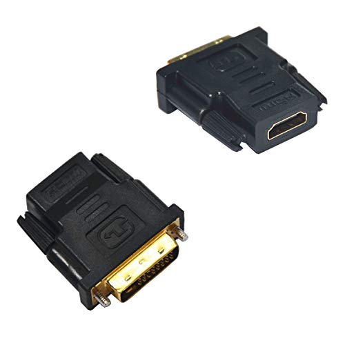 CESS DVI-D 24+1 Male to HDMI Female Adapter Converter Connector 2 Pack