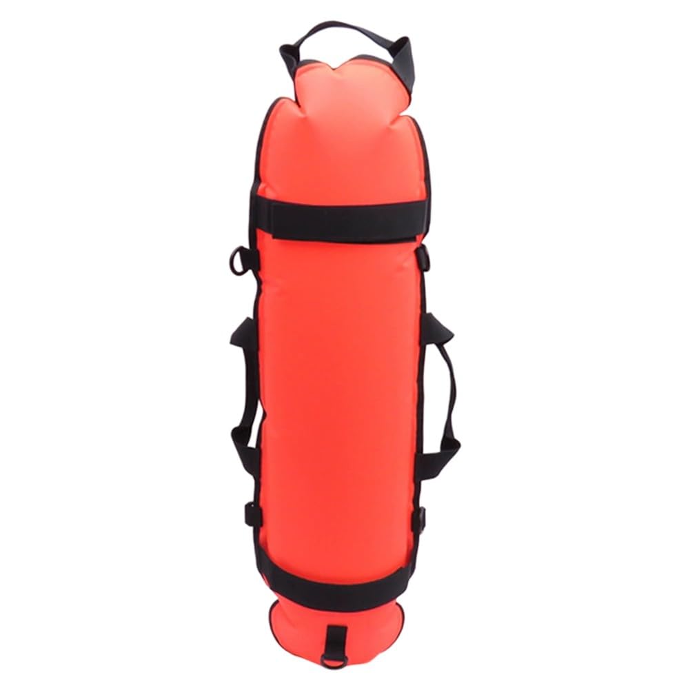 Boya flotante de pesca submarina con bandera de buceo, 83 x 25 x 25 cm, nailon 210D, 560 g, buceo libre