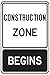 Accuform Construction Zone Begins (FRW131RA)