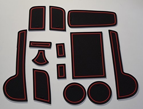 KINMEI(キンメイ) レクサスCT200h 赤 専用設計 インテリア ドアポケットマット ドリンクホルダー 滑り止め ノンスリップ 収納スペース保護 ゴムマット Lexusk-4