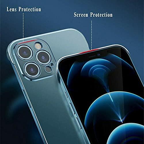 SORAKA Custodia Trasparente Per IPhone 13 Pro Max – Paraurti Morbido + Back Rigido HD – Pulsanti Metallo – Anticaduta Militare