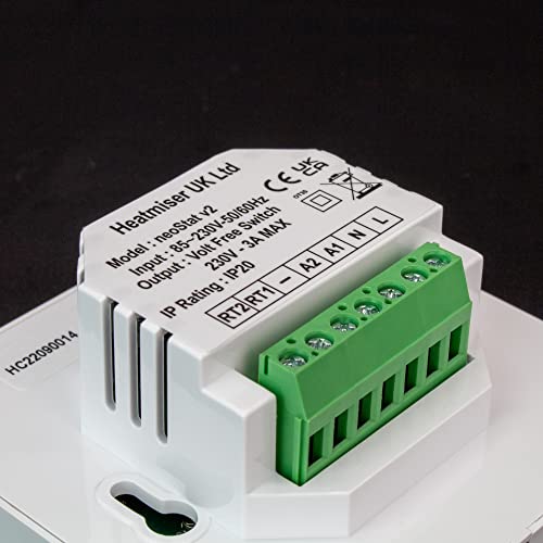 Heatmiser NeoStat Programmable Water and Central Heating Thermostat Works with the NeoHub for Smart Control Alexa Google Assistant and Apple Home Kit (White) - Image 6