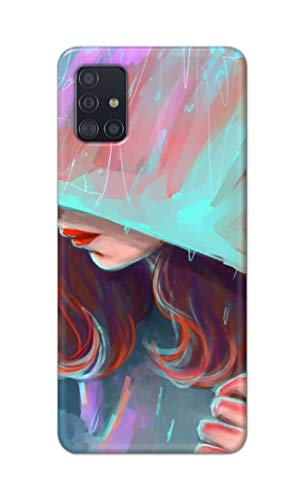 Image of PRINTFIDAA Pretty Woman Under The Umbrella Painting Printed Designer Hard Case for Samsung Galaxy M31S Back Cover -(e) RPM1007