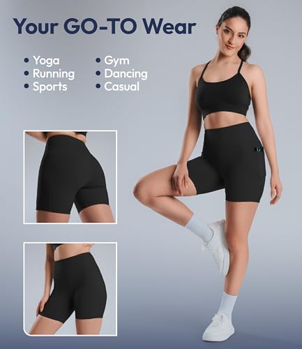 Nirlon NirLUX Yoga Shorts for Women - Soft Womens Workout Leggings for Gym & Yoga - Womens Biker Shorts with Pockets3