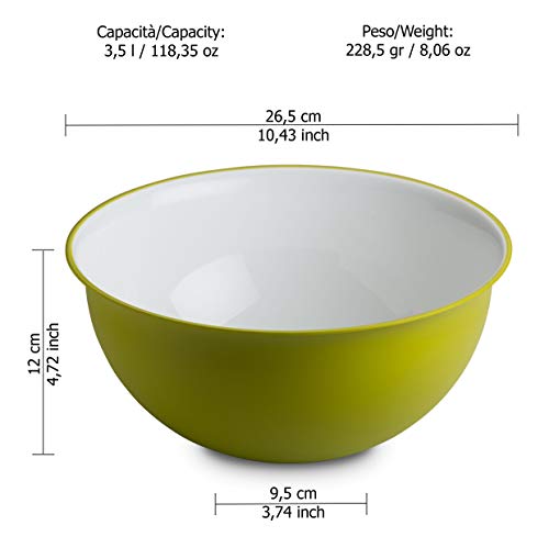 Omada Design Bowl + lid, Capacity 123,18 fl oz, Diameter 10,23 inch, White Inside and Colored Outside - Image 4