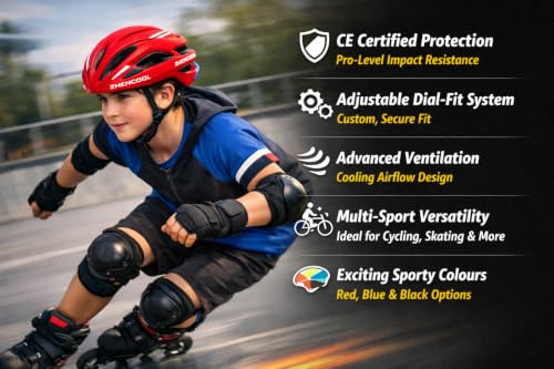 Image of Thunder Skates Zhencool Skating Helmet for Women Men, Matte Red