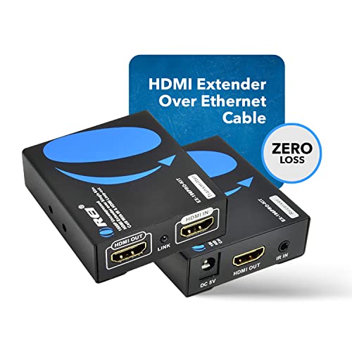 Image of Orei 1080p HDMI Extender Over Ethernet Single CAT6 /CAT7 - Upto 196 Feet - Uncompressed - Zero Latency - IR Remote, Extender - 196 Feet (HD-EX-196PRO-KIT)