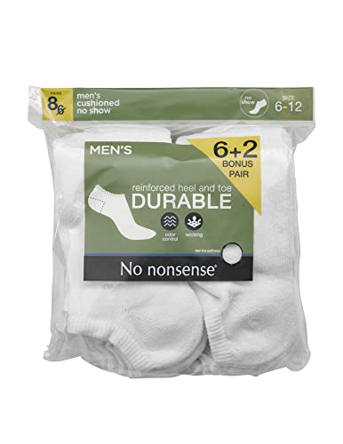 No nonsense mens Cushion No Show Sock 8 Pair Pack2