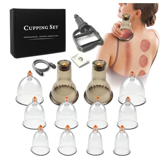 AIKOTOO Cupping Set - Cupping Therapy Set w/ 12 Massage Cups for Pain Relief Physical Therapy Body Massage Cupping Kit for Massage Therapy Vacuum Cups with Pump