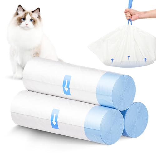Amicura Litiere Chat Autonettoyante - 45 Pièces de Sac Litiere Chat pour Cura 2 Bac à Litter...