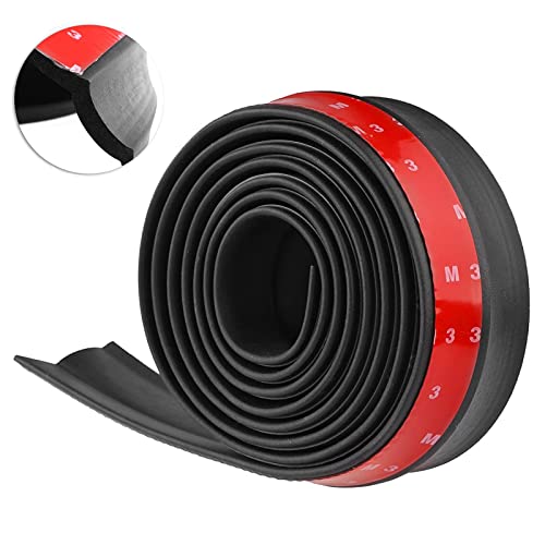 Protecteur de pare-chocs avant noir 2.5m jupe spoiler lèvre universelle en caoutchouc avec adhésif