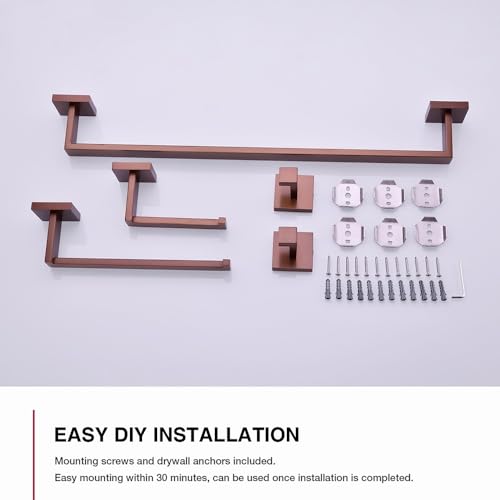 Ensemble d'accessoires de salle de bain muraux pour optimiser l'espace avec style - 5