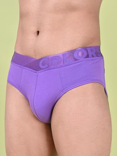 Image of Rupa Colors Modern Solid Brief for Men, Cotton Blend, Regular Fit, Outer Elastic, Pack of 1