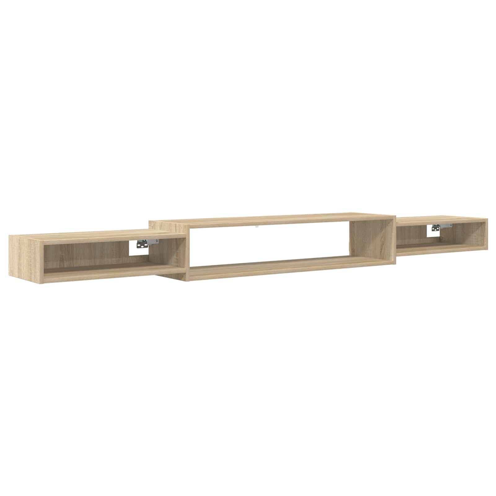 Gecheer Wandmontierter TV-Schrank Wandhalterung Sonoma-Eiche, Moderne TV Lowboard Fernsehschrank für Home-Cinema Gamerzimmer Wohnungen Büro8006015