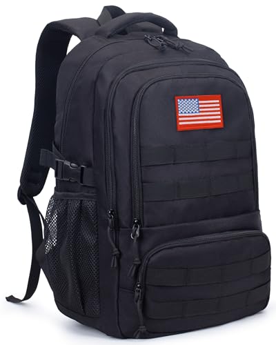 30L Tactical Camo Backpack for Boys 900D Military Schoolbag with 4 Pockets