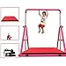 Barras Gimnasia Niños, Barra Horizontal Barra Extensible Gimnasia con Cojín Proteger Plástico Columpio Infantil Piezas para Calistenia Jardines Aire Libre GUORRUI (Color : Pink, Size : A)