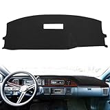 AKMOTOR Dash Cover Mat Custom Fit for Chevy Chevrolet Caprice 1991 1992 1993,Dashboard Cover Pad Carpet K195 (Black), standard, AK475k195