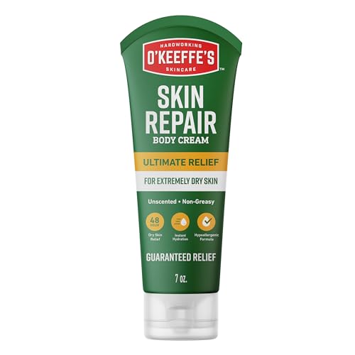 O'Keeffe's for Healthy Feet Foot Cream - 7 oz Tube (1 Pack) - Guaranteed Relief for Extremely Cracked, Dry Feet, Repairing Skincare, Instantly Boosts and Retains Moisture Levels