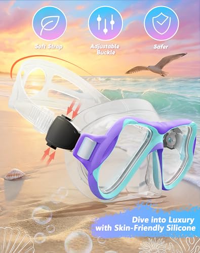 Greatever Conjunto de Máscara de Snorkel para Niños, Máscara y Tubo para Buceo y Natación miniatura 3
