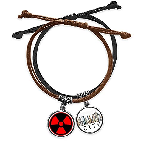 Bracelet cercle rouge symbole toxique un cadeau original pour amateurs de style grunge