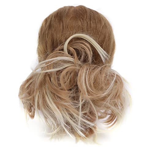 Pedaço de cabelo de coque bagunçado, extensões de coque de cabelo aumentam volume ajustável macio e