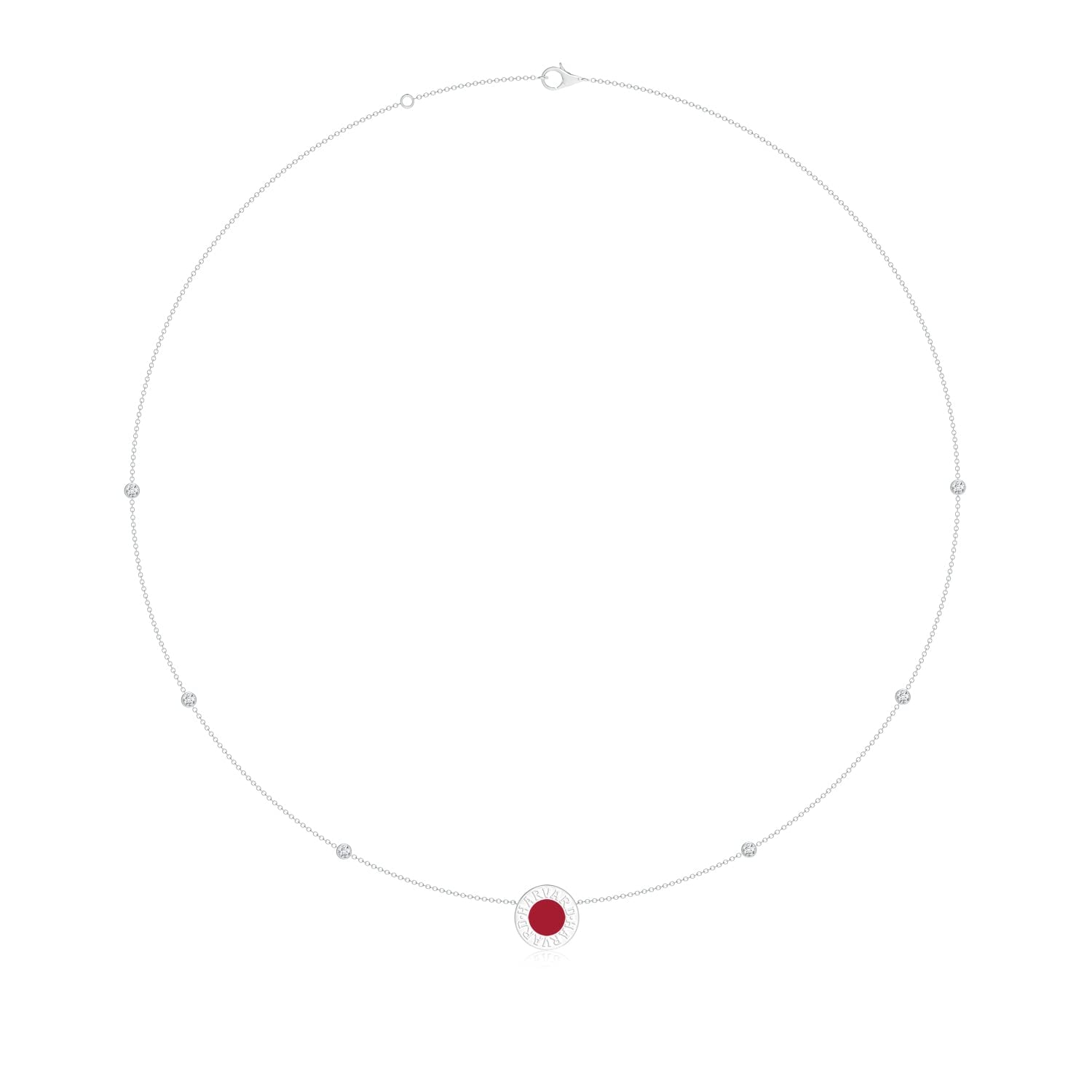 Officially Licensed by Harvard University - Harvard University Bezel-Set Diamond Station Necklace