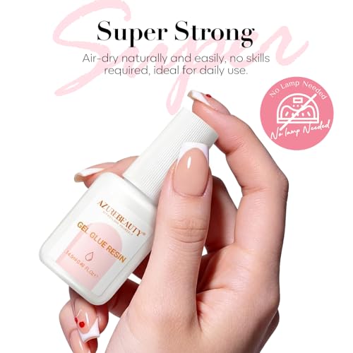 Image of AzureBeauty Nail Repair Glue for Broken Cracked Split Weak Nails | Quick Dry No UV Needed, Easy Application, Durable & Long-Lasting Fast Glue False Nails, Press On Nails