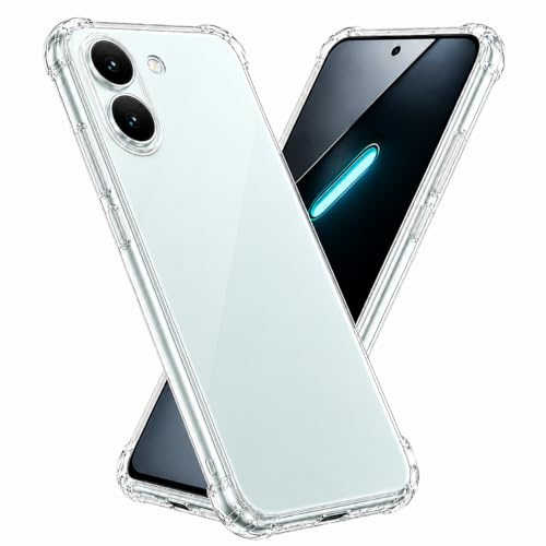 Image of Transparent Crystal Clear Soft TPU Shockproof Back Cover Case for Redmi Turbo 5 5G - Scratch Resistant