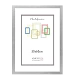 CHELY INTERMARKET MOD272 Marco Fotos Grande 50x60cm Galería Decorativo Color Plata Estilo Moderno Clásico Madera Moldura Relieve Cuadro Horizontal Vertical Poster Diploma Pared Estético
