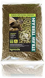 Komodo Straw Terrain, Substrates for Reptiles, Reptile Bedding, Reptile Substrate, Straw Bedding, Straw Terrain, may vary, 6 Litre