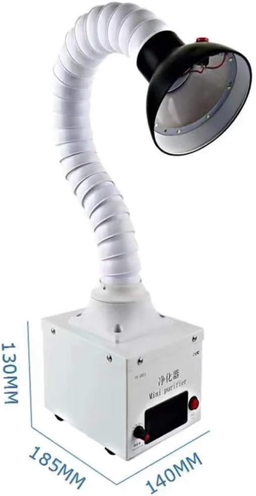Mini Desktop Smoke Absorber Soldering Fume Extractor with LED Hood for Phone Repair & Electronics