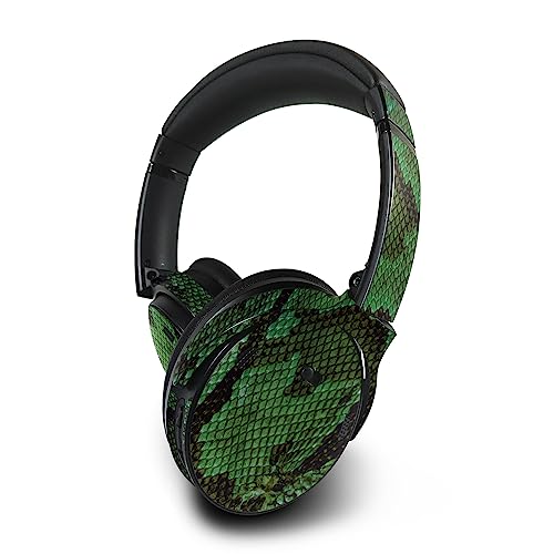 Image of MightySkins Skin Compatible with Bose QuietComfort 45 Headphones - Green Serpent | Protective, Durable, and Unique Vinyl Decal wrap Cover | Easy to Apply, Remove, and Change Styles | Made in The USA