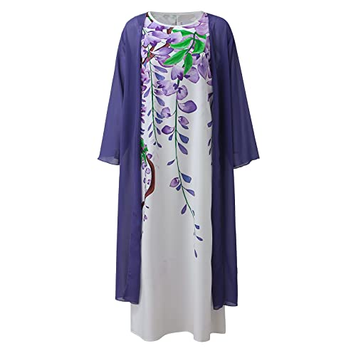 2pcs Vestidos + Cárdigan Mujer Moda...