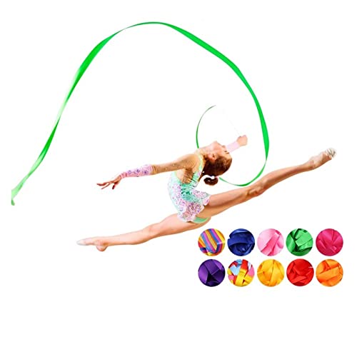 2M/4M Kleurrijke Gym Linten Dans Lint Art Gymnastiek Ballet Streamer for Gym Workout (Color : Yellow, Size : 4 Meter) - Image 3