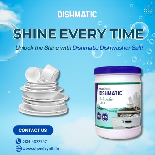 Image of Dishmatic Dishwasher Salt Automatic Dishwasher Salt Powder - 2 kg Regular Combo Pack for Spot-Free Clean Dishes Compatible with All Dishwashers (Pack of 2)