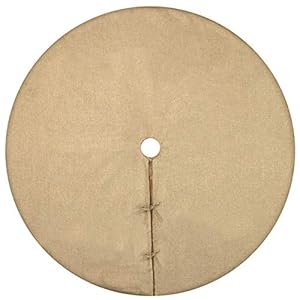 Burlap tree skirt 48 inches large jute linen spring easter tree decorations ornaments brown fall christmas tree mats farmhouse rustic countryside thanksgiving day neutral boho tree decor  urban country home decor