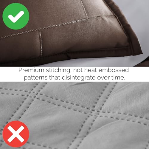 Image of Southshore Fine Living, Inc. Twin Daybed Comforter Set, 6-Piece Twin Bedding Set with Daybed Cover, 3 Pillow Shams, Bed Skirt, Throw Pillow - Day Bed Quilt Set, Brickyard Brown