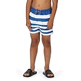 Regatta Unisex Skander II Swim Trunks, Lapis Blue Stripes, 15 Years