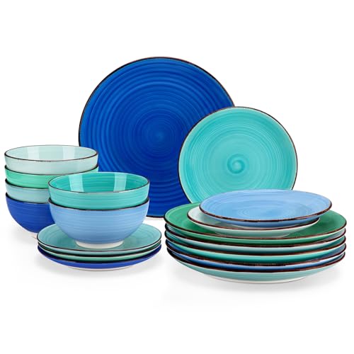 vancasso Stoneware Dinnerware Set for 6, Dinner Sets of 18